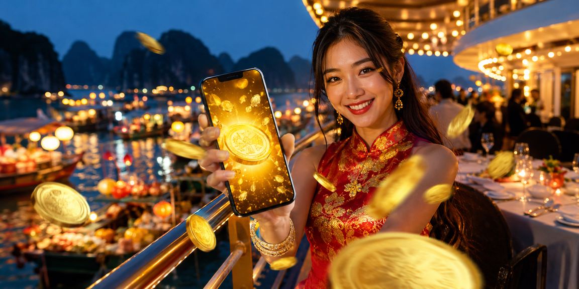 Du khách vịnh Hạ Long tham gia casino trực tuyến và nạp tiền qua ví điện tử trong lễ hội